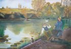 Mujeres lavando en el río